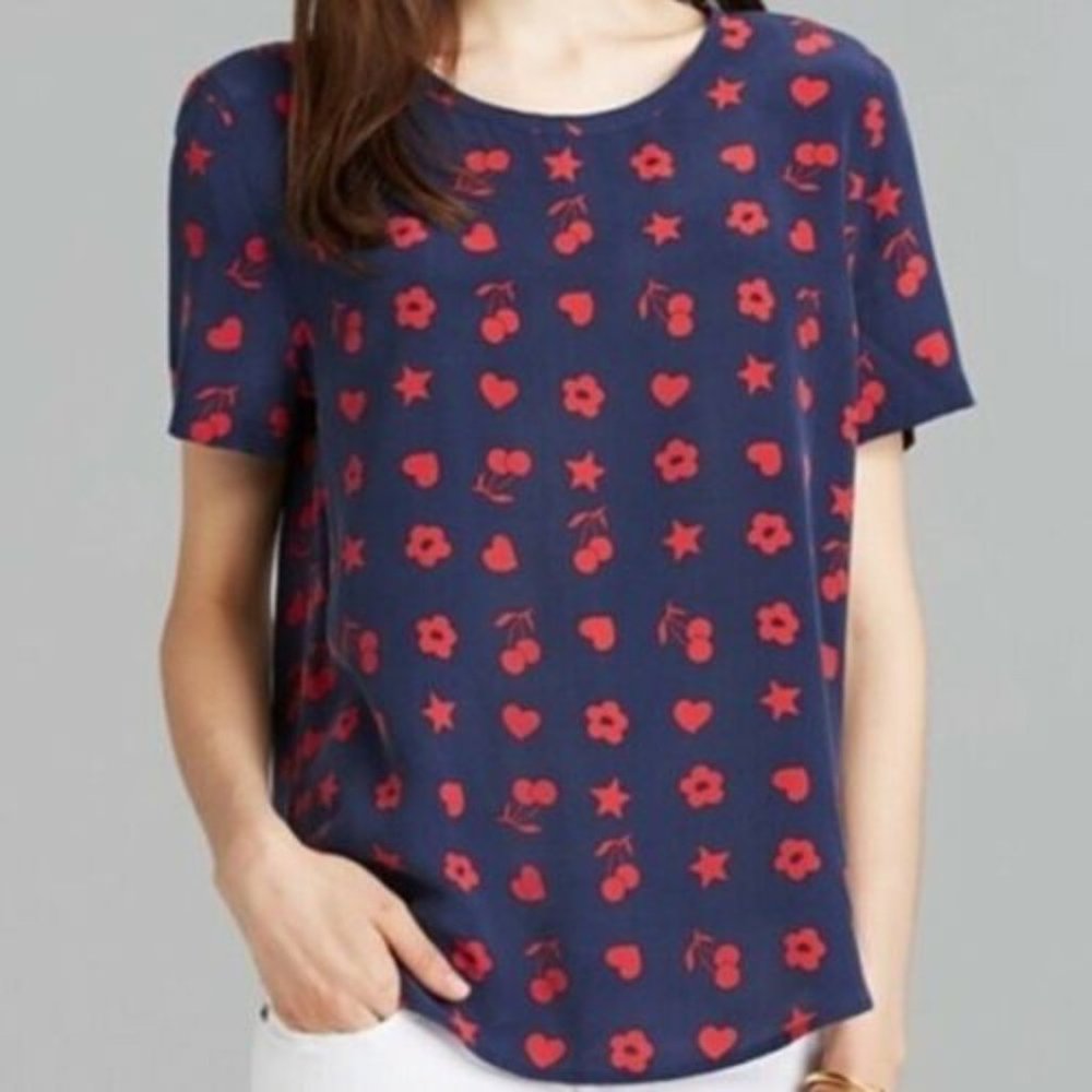 Equipment Riley 100% Silk Floral Short Sleeve